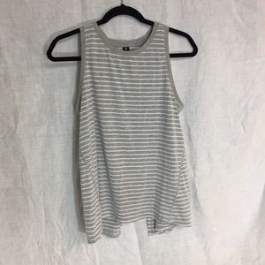 Yogalicious split back striped tank size Medium
